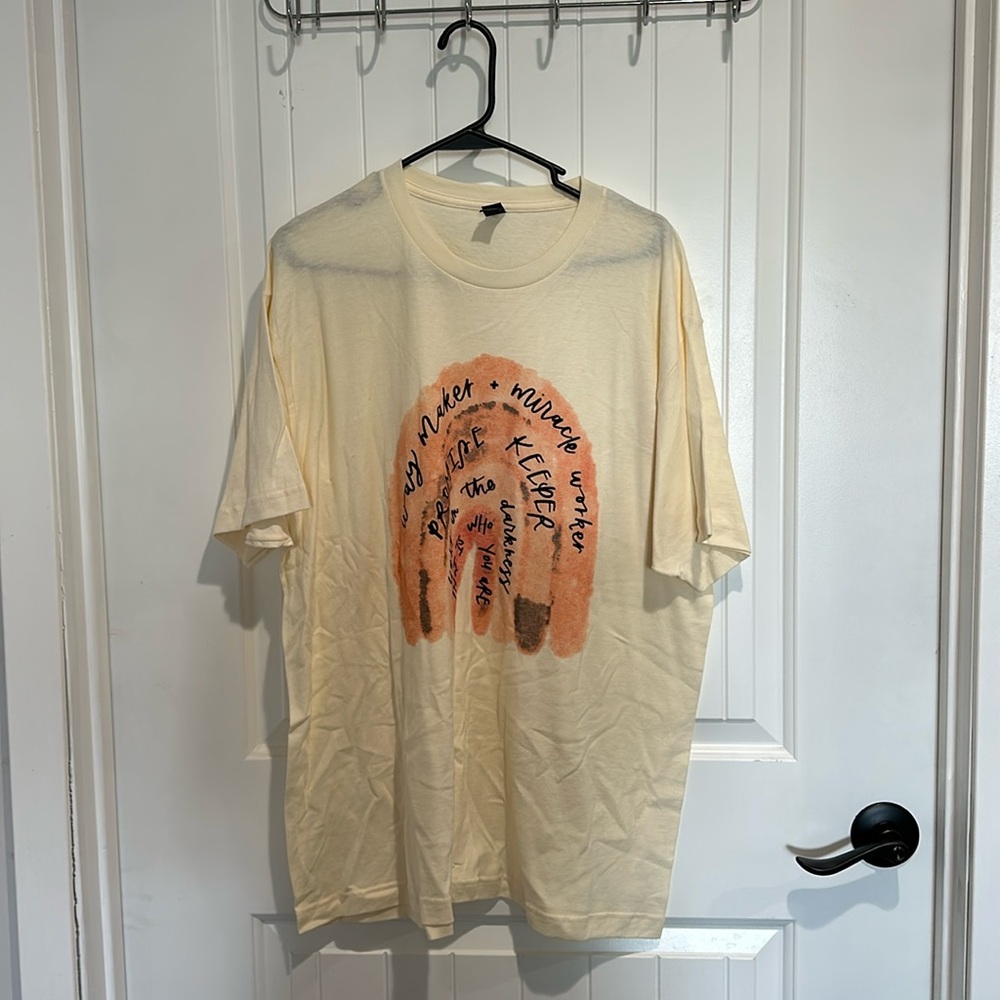 Orange and yellow Way Maker watercolor Christian t shirt